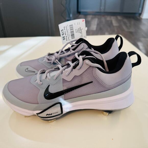 Nike Trout 5 Baseball Cleats Men\'s‎ Size 8 White Black Metal Spike Zoom NEW main image 2